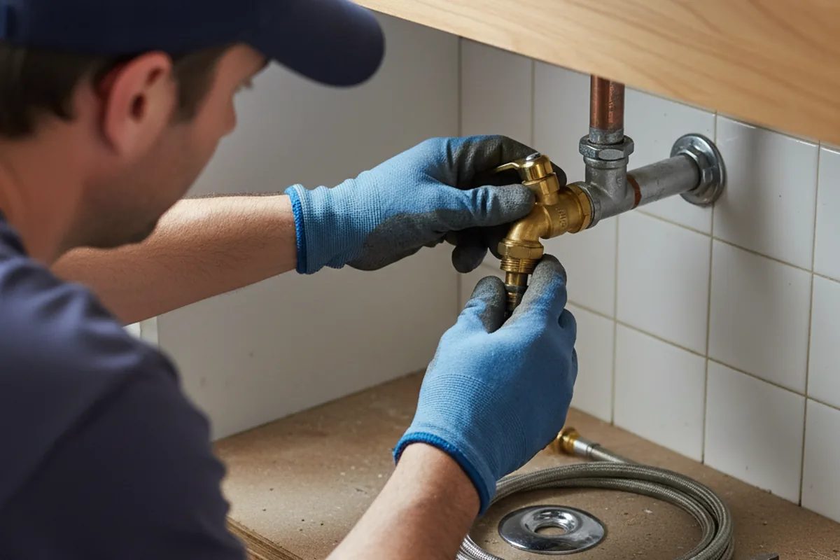 Shutoff valve and fitting work during Emergency Plumbing in Sugarcreek